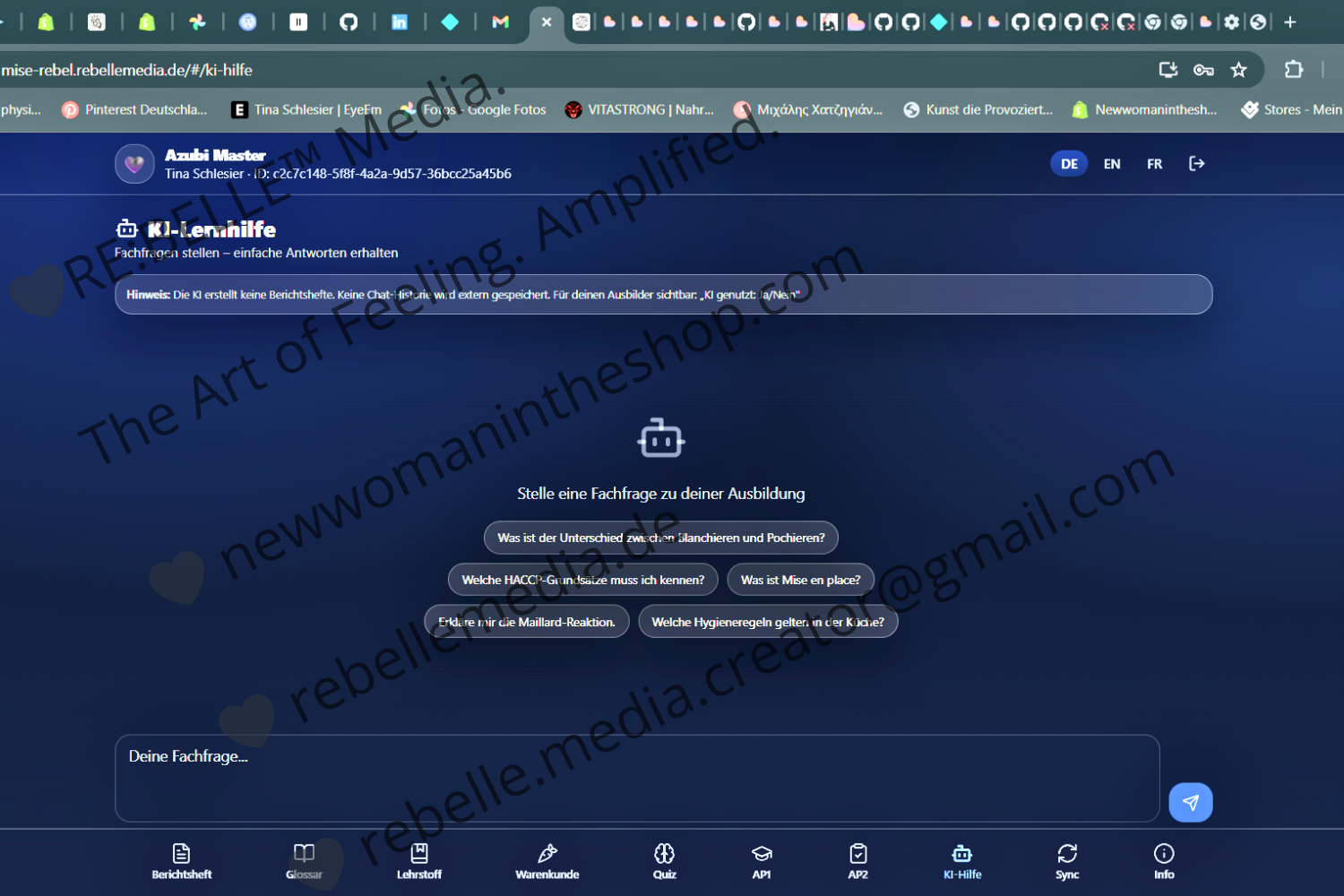 Screen: KI-Lernhilfe