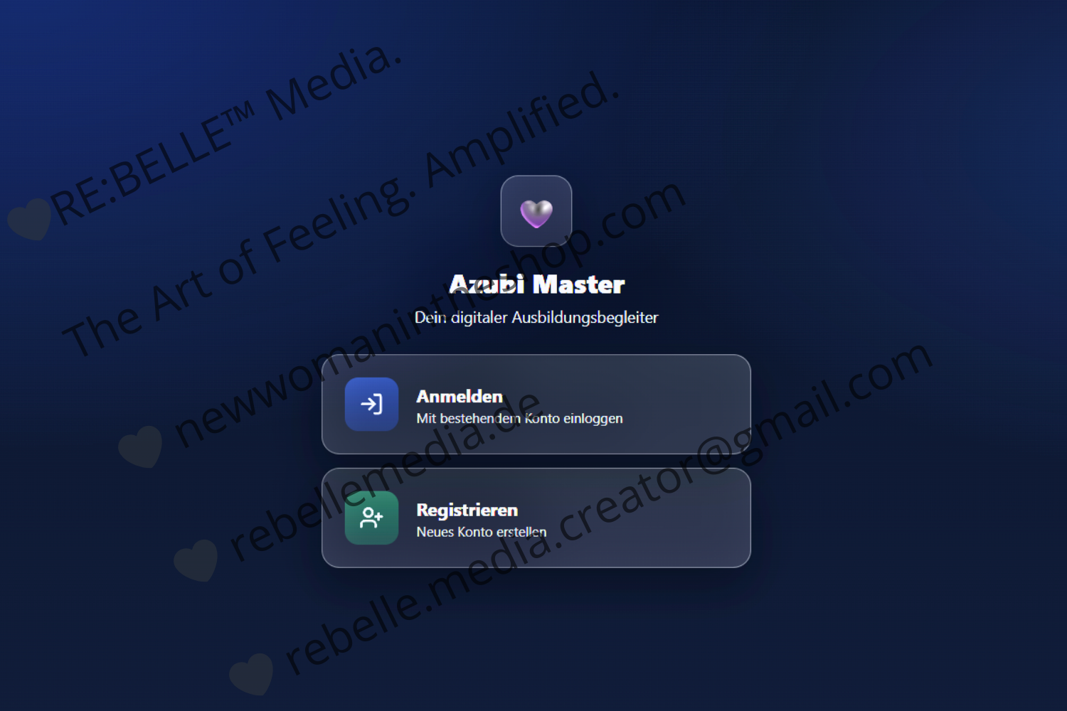 Login Screen – Mise-Rebel / Azubi Master